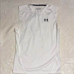Under Armour White Athletic Sleeveless Shirt